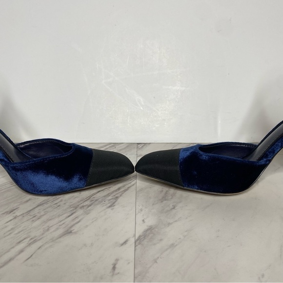 Sam Edelman Christine Blue Black Block Heel Sandal 8 - Picture 6 of 14